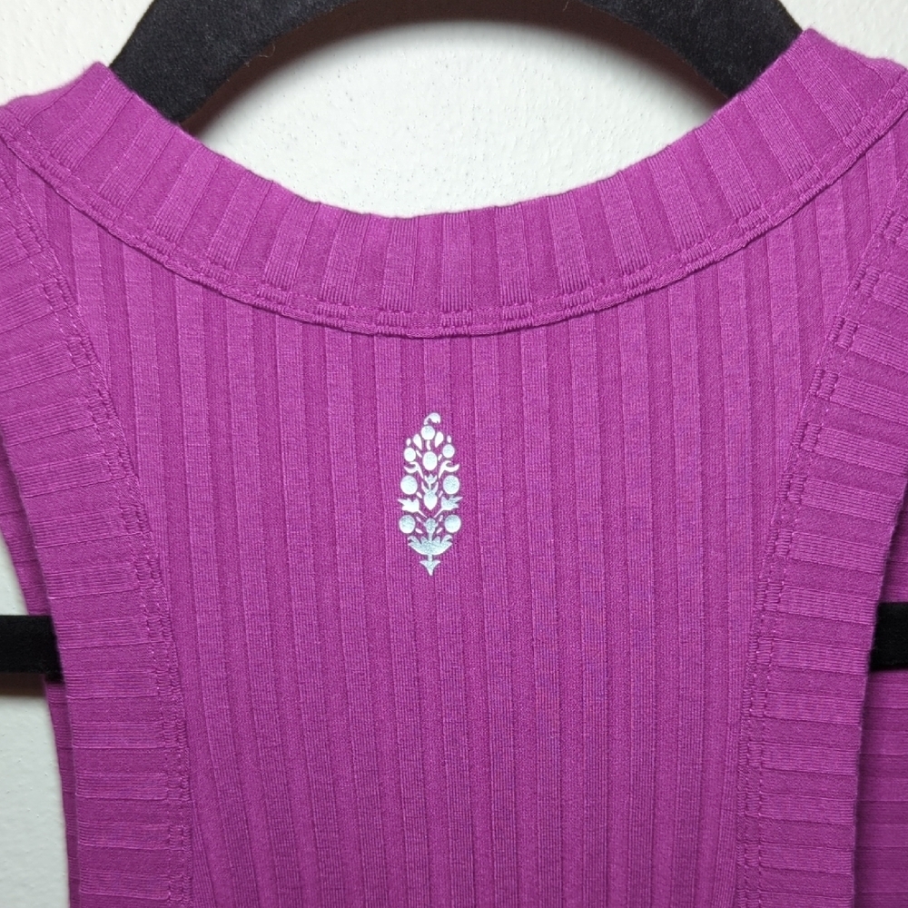 FP Movement by Free People Ribbed Racerback Tank in Magenta - Picture 4 of 5